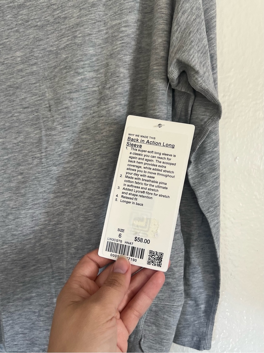 Lululemon Back In Action Long Sleeve
Heathered Core Light Grey - Picture 7 of 8